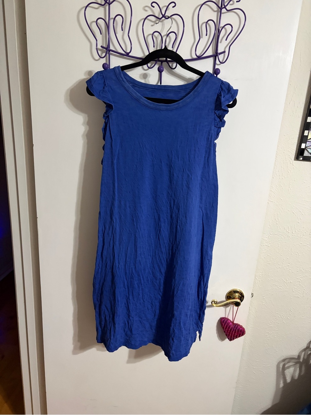 💜 XL Universal Thread Blue Ruffle Sleeve Casual Dress for women